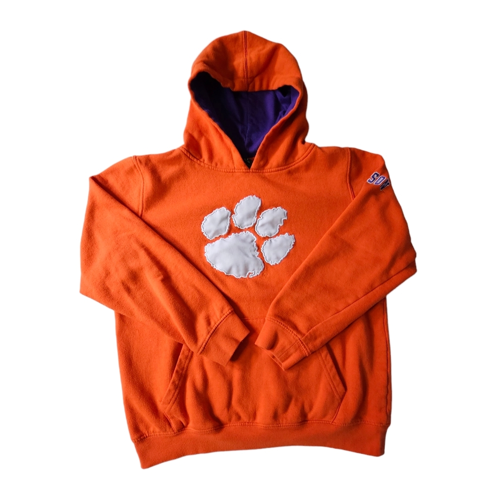 Clemson Tigers Colosseum Youth Pullover Hoodie Purple & Orange Size Large 16/18